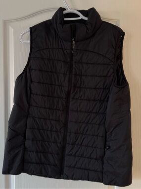 32 Degrees Black Quilted Puffer Vest with Stand Collar